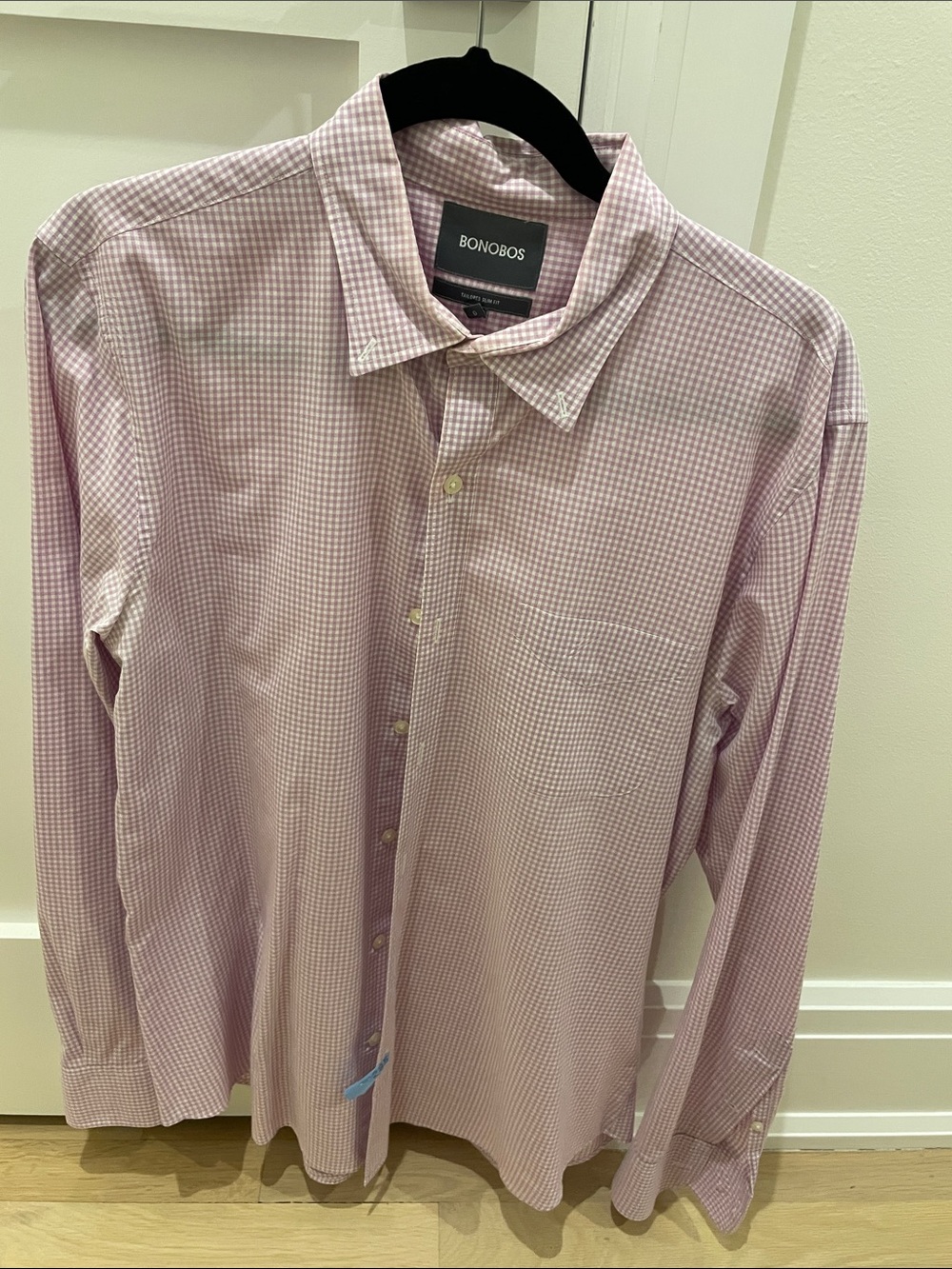 Bonobos Pink / Purple Gingham Dress Shirt